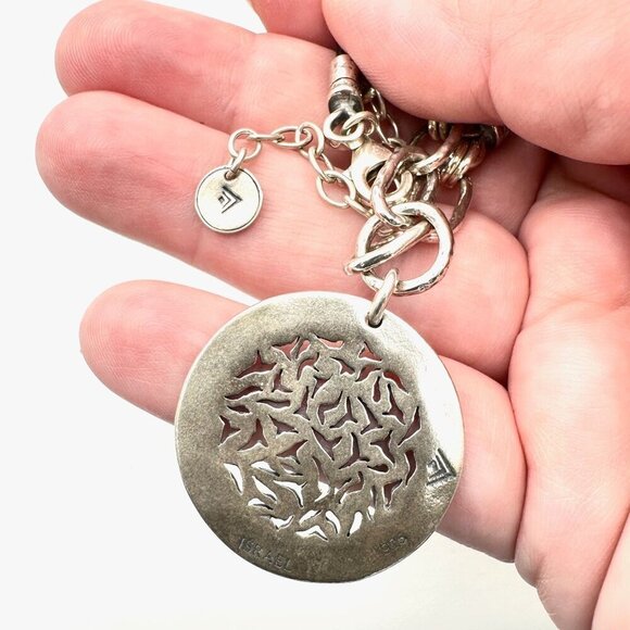 SILPADA Womens Necklace Black Leather Sunburst Sterling Pendant N1711 Retired - Picture 3 of 3